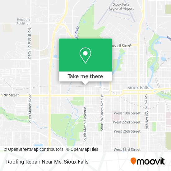 Mapa de Roofing Repair Near Me