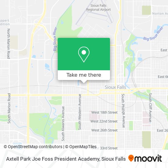 Axtell Park Joe Foss President Academy map
