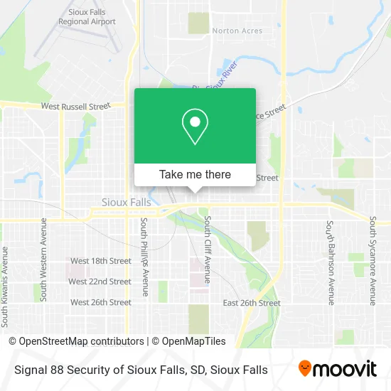 Signal 88 Security of Sioux Falls, SD map