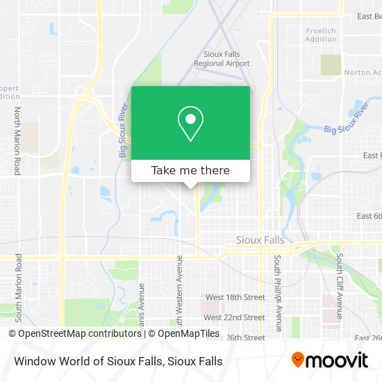 Window World of Sioux Falls map