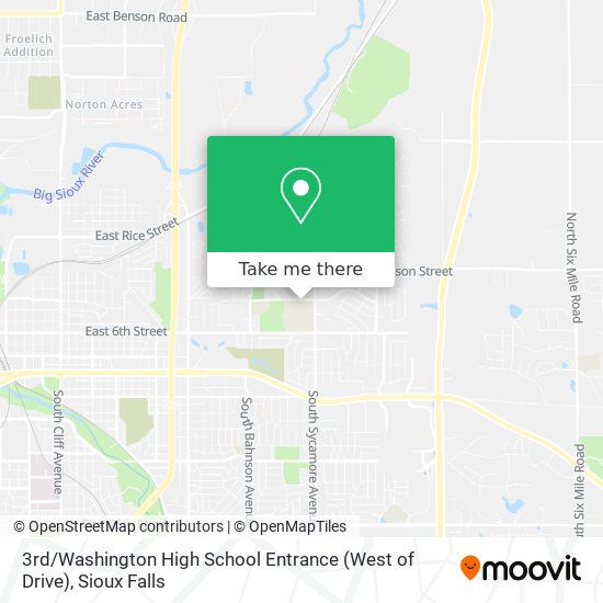 3rd / Washington High School Entrance (West of Drive) map
