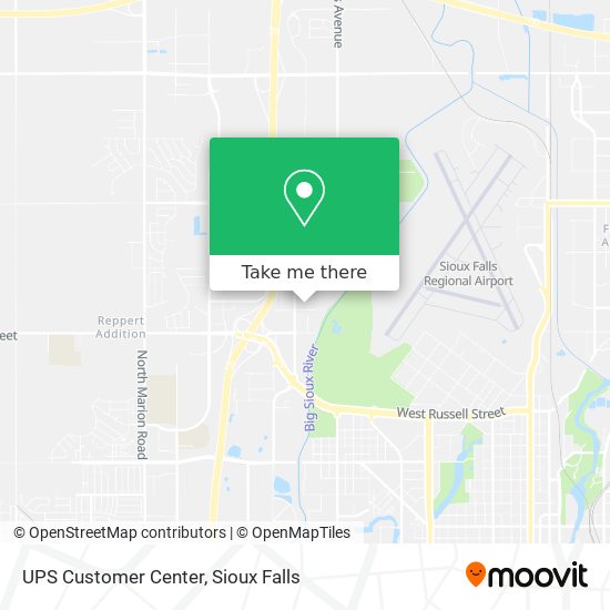UPS Customer Center map