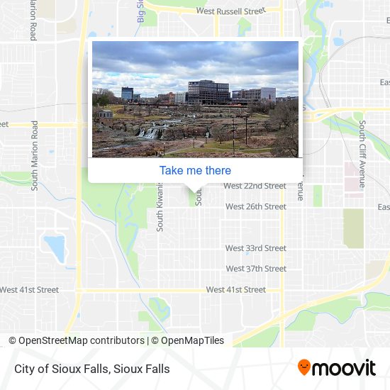 City of Sioux Falls map