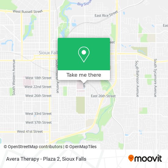 Avera Therapy - Plaza 2 map