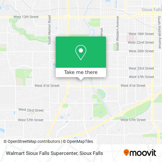 Mapa de Walmart Sioux Falls Supercenter
