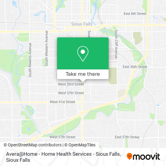 Avera@Home - Home Health Services - Sioux Falls map