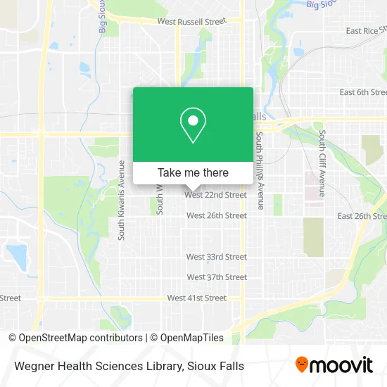 Wegner Health Sciences Library map