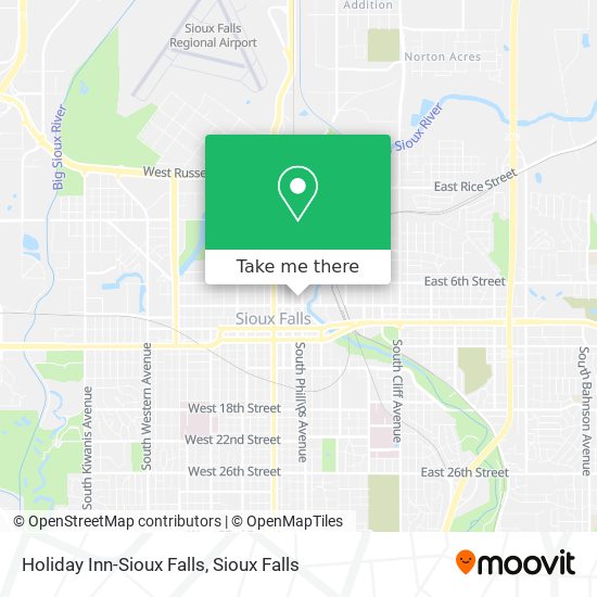 Holiday Inn-Sioux Falls map