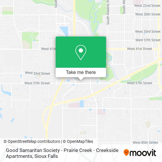 Good Samaritan Society - Prairie Creek - Creekside Apartments map
