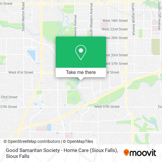 Mapa de Good Samaritan Society - Home Care (Sioux Falls)