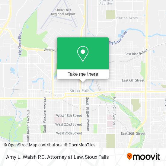 Mapa de Amy L. Walsh P.C. Attorney at Law