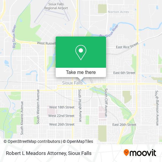 Robert L Meadors Attorney map