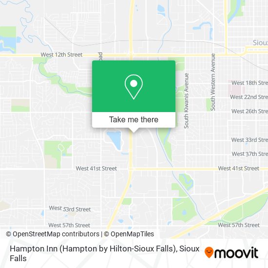 Hampton Inn (Hampton by Hilton-Sioux Falls) map
