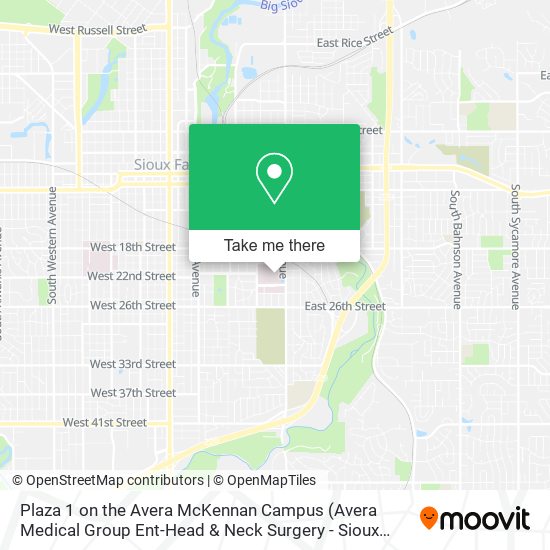 Plaza 1 on the Avera McKennan Campus (Avera Medical Group Ent-Head & Neck Surgery - Sioux Falls) map