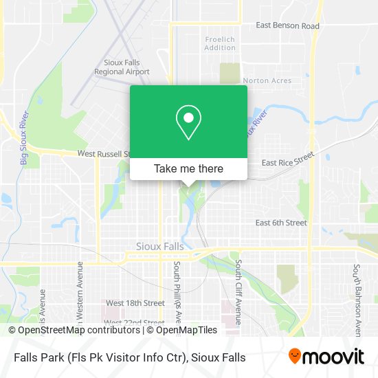 Falls Park (Fls Pk Visitor Info Ctr) map