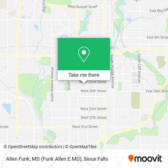 Allen Funk, MD (Funk Allen E MD) map