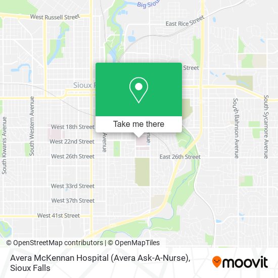 Avera McKennan Hospital (Avera Ask-A-Nurse) map