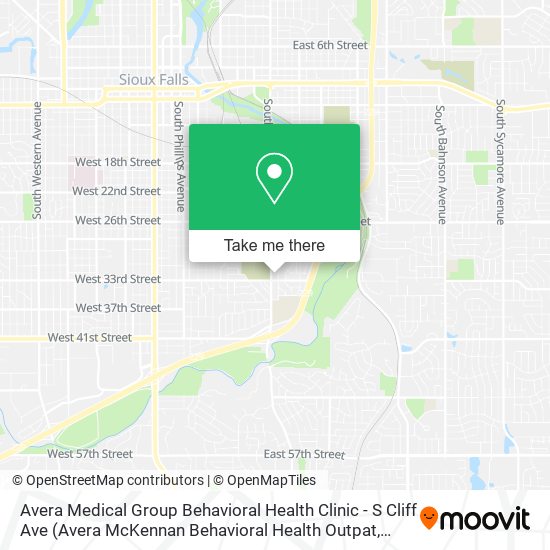 Avera Medical Group Behavioral Health Clinic - S Cliff Ave map