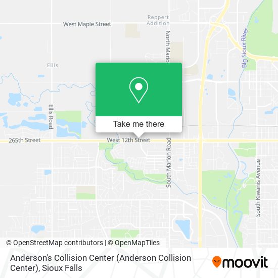 Anderson's Collision Center map