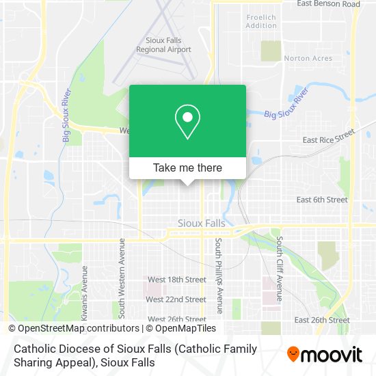 Catholic Diocese of Sioux Falls (Catholic Family Sharing Appeal) map