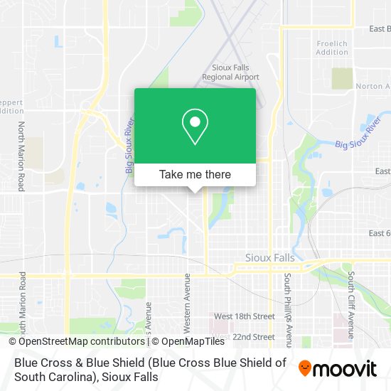 Blue Cross & Blue Shield (Blue Cross Blue Shield of South Carolina) map