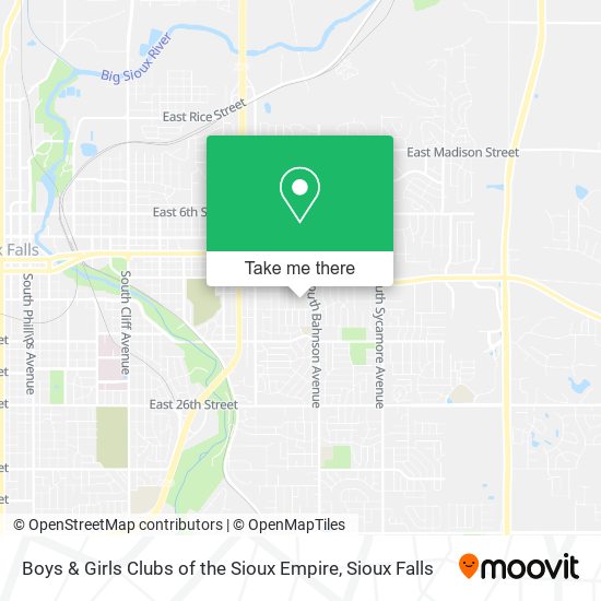 Boys & Girls Clubs of the Sioux Empire map