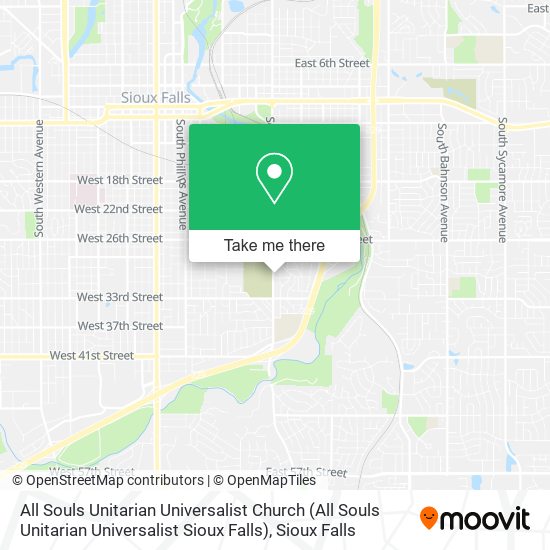 All Souls Unitarian Universalist Church (All Souls Unitarian Universalist Sioux Falls) map