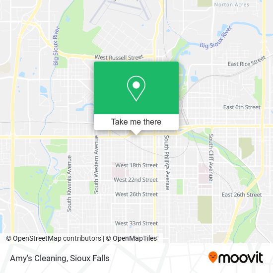 Amy's Cleaning map