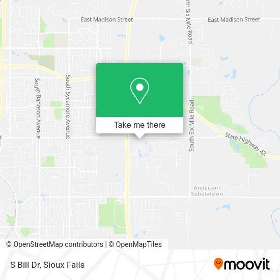 S Bill Dr map