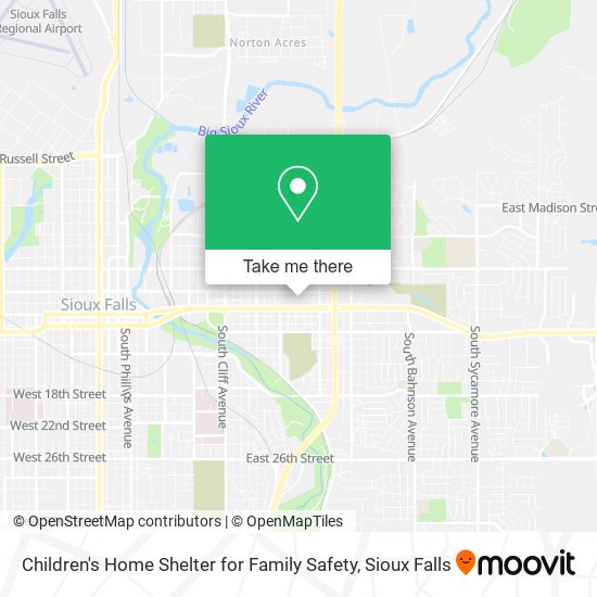 Children's Home Shelter for Family Safety map