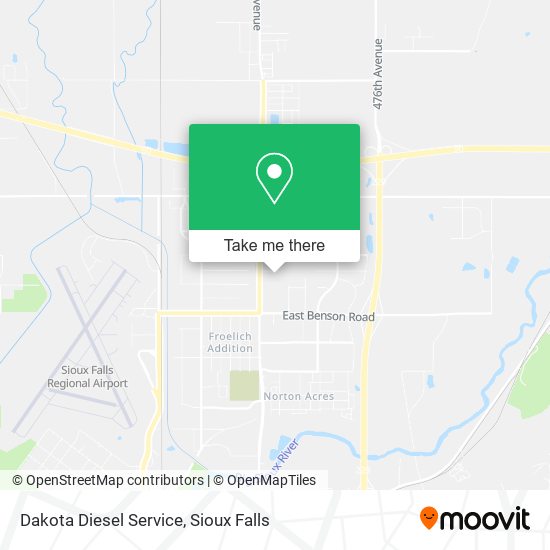 Dakota Diesel Service map