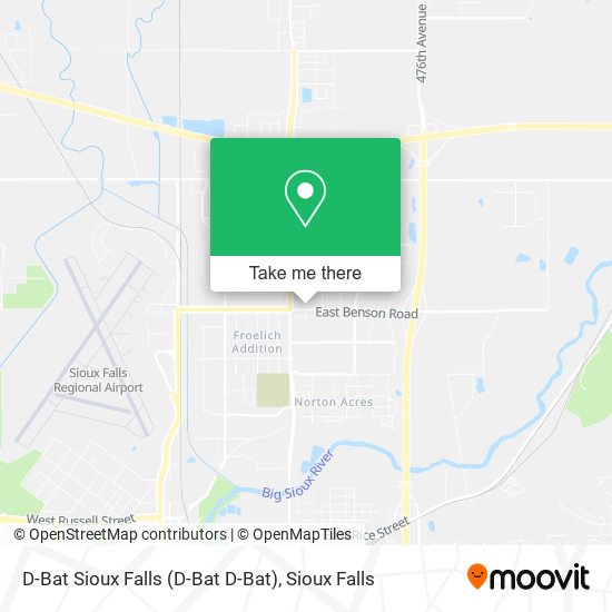 D-Bat Sioux Falls (D-Bat D-Bat) map