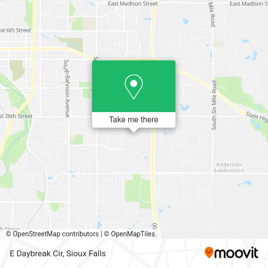 E Daybreak Cir map