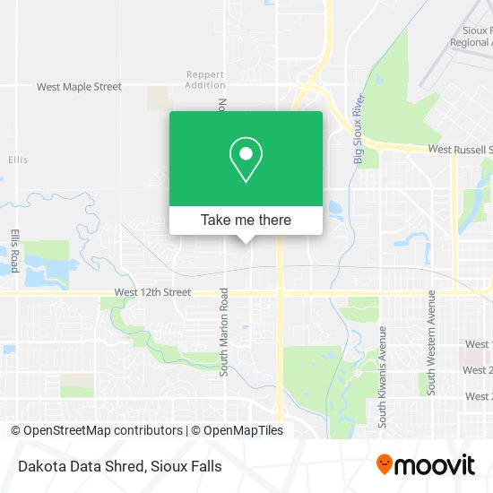 Dakota Data Shred map