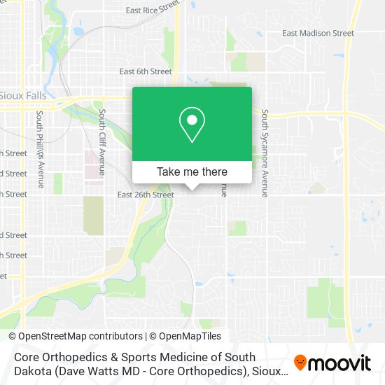 Core Orthopedics & Sports Medicine of South Dakota (Dave Watts MD - Core Orthopedics) map