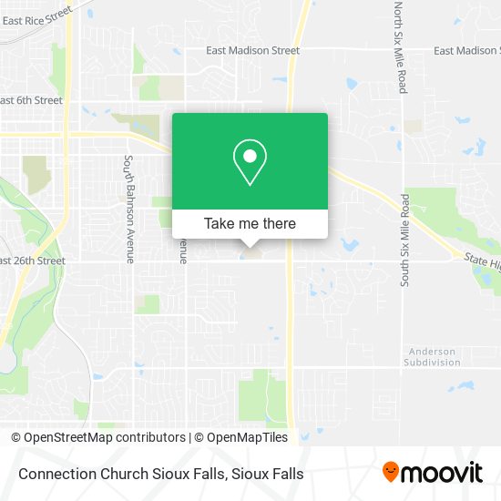 Connection Church Sioux Falls map