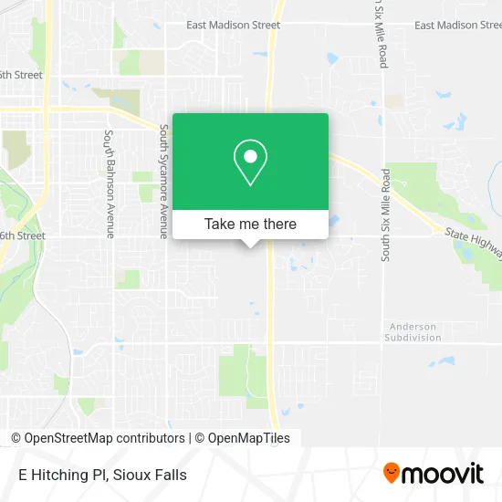 E Hitching Pl map