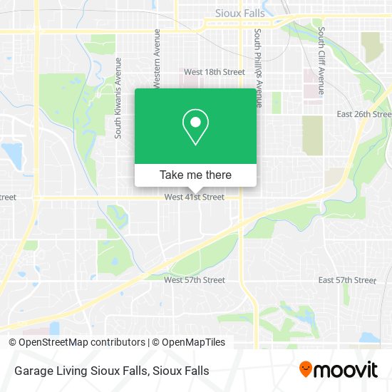 Garage Living Sioux Falls map