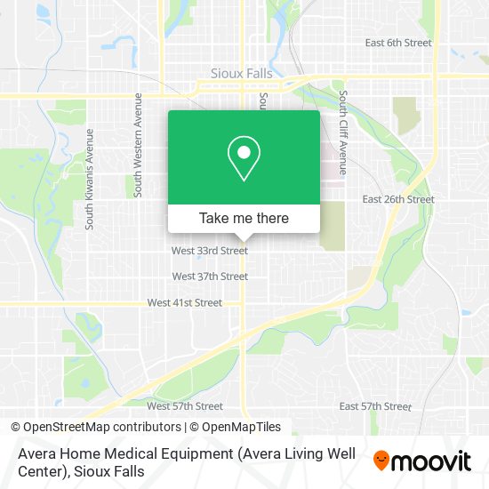 Avera Home Medical Equipment (Avera Living Well Center) map