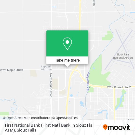 First National Bank (First Nat'l Bank In Sioux Fls ATM) map