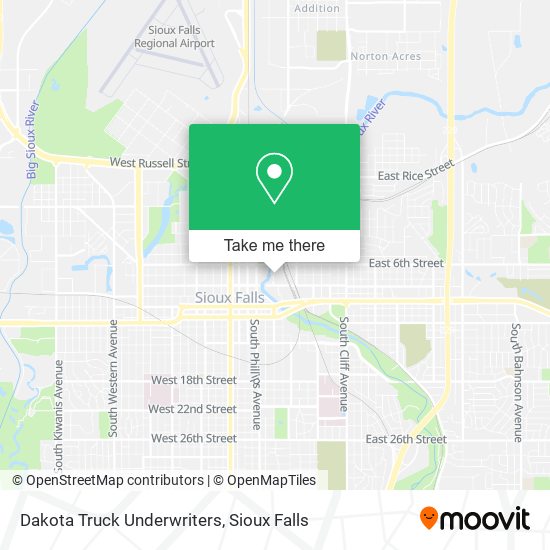 Dakota Truck Underwriters map