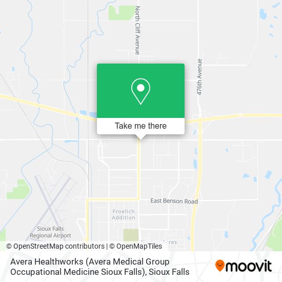 Avera Healthworks (Avera Medical Group Occupational Medicine Sioux Falls) map