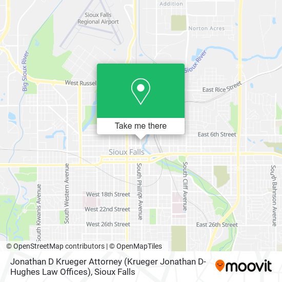 Mapa de Jonathan D Krueger Attorney (Krueger Jonathan D-Hughes Law Offices)