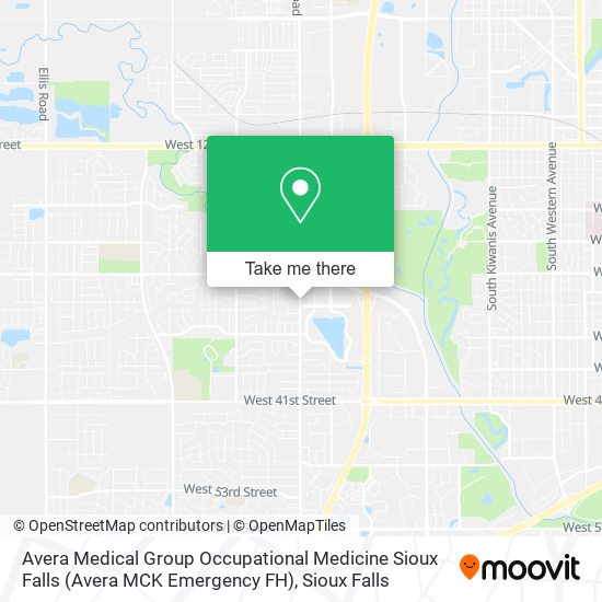 Avera Medical Group Occupational Medicine Sioux Falls (Avera MCK Emergency FH) map