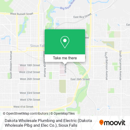 Dakota Wholesale Plumbing and Electric (Dakota Wholesale Plbg and Elec Co.) map