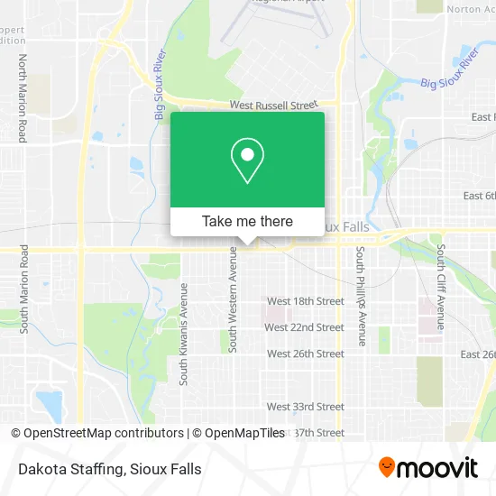 Mapa de Dakota Staffing