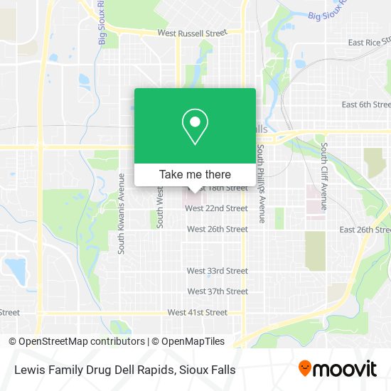 Mapa de Lewis Family Drug Dell Rapids