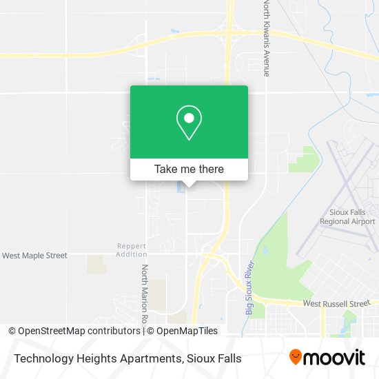 Mapa de Technology Heights Apartments