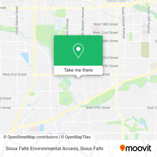 Sioux Falls Environmental Access map