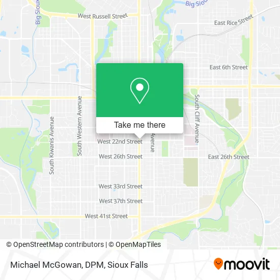 Mapa de Michael McGowan, DPM